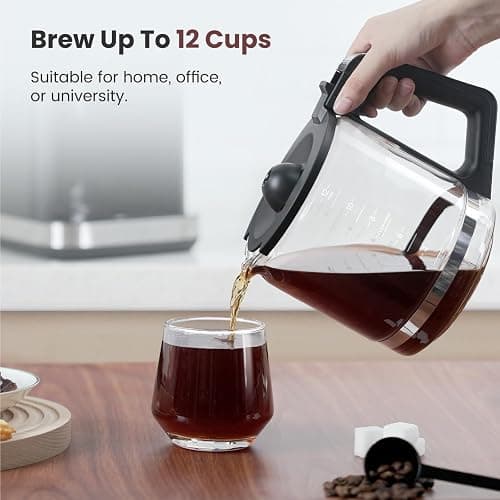 Gevi 12-Cup Programmable Coffee Maker with Touch Screen & Reusable Filter,Smart Drip Coffee Machine with Anti-Drip System, Perfect for Home,Iced Coffee thumbnail 7
