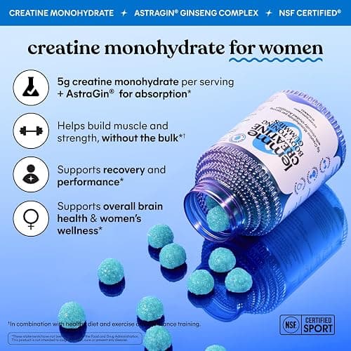 Lemme Creatine Monohydrate Gummies, Blue Raspberry (60 Gummies) thumbnail 2