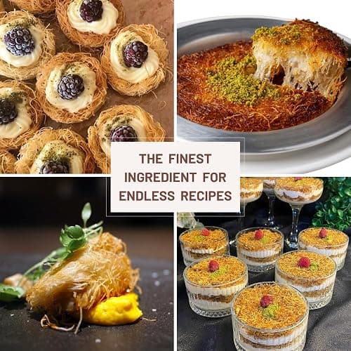CHAYLAK Kataifi Shredded Fillo Dough, Dried & Shredded Phyllo Dough for Dubai Chocolate Bar Pistachio, Kadayif, Kataifi, Knafeh (3.5 oz) thumbnail 2