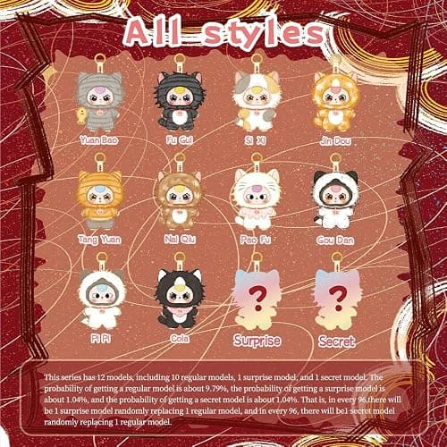WINKLOORI Baby Three Whose Cat Am I Series Plush Blind Box (1 of 12 Possible Styles) Cute Figures Collectible Toys Birthday Gifts (1Pc BlindBox) thumbnail 4