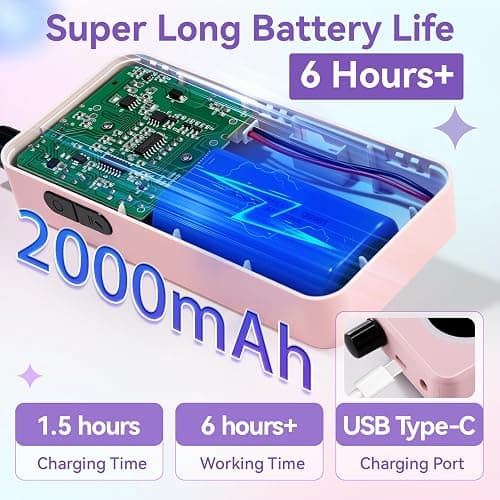 Makartt Rechargeable Nail Drill – 35000RPM Electric Nail File,Portable E File for Gel Nail Shaping & Removal, Quiet, Lightweight, 6H Battery, Easy to Use for Home & Salon, YEEYAN thumbnail 4