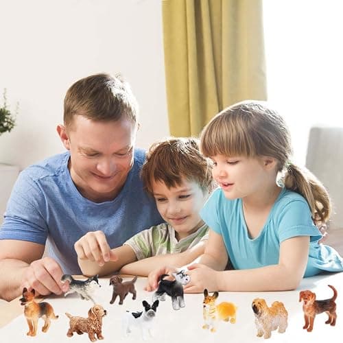 ONEST 20 Pieces Mini Dog Figurines Playset Hand Painted Tiny Dogs Realistic Detailed Plastic Puppy Figures Toys Small Dog Figurines for Kids Adults thumbnail 7