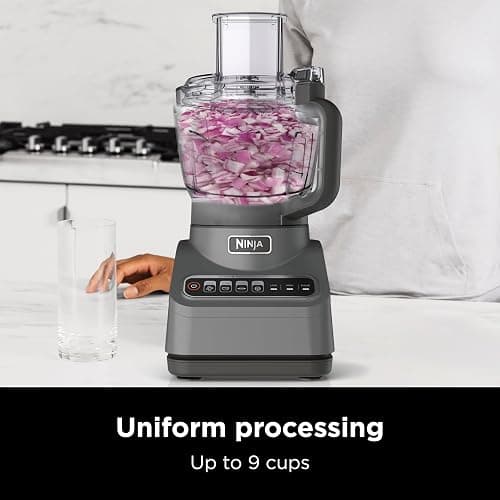 Ninja Food Processor, Professional Plus, 1000 Peak Watts, 4 Functions for Chopping, Slicing, Purees & Dough with 9-Cup Processor Bowl, 3 Blades, Food Chute & Pusher, Silver, BN601 thumbnail 5