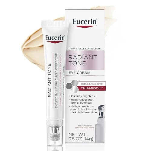 Eucerin Radiant Tone Eye Cream Dark Circle Corrector, Eye Brightening Cream with Thiamidol and Hyaluronic Acid, Helps Reduce the Look of Eye Puffiness, 0.5 Oz Tube - Image 1