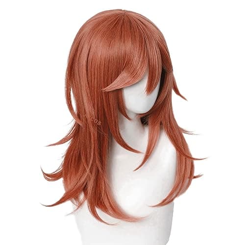 Aicos Red Wavy Angel Devil Cosplay Wig for Women with Wig Cap thumbnail 4