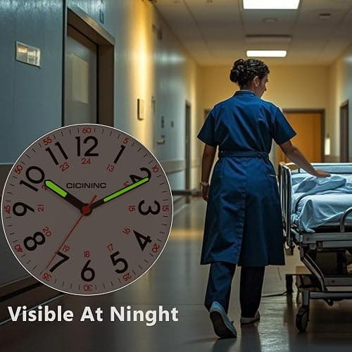 cicininc Watch with Second Hand for Nursing Women | Analog | Military Time | Silicone Band | Easy Read Dial | 12/24H | for Nurses, nursing students, medical professionals thumbnail 5