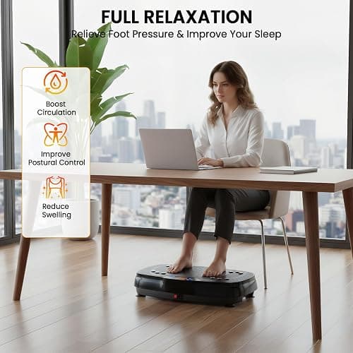 Vibration Plate Exercise Machine: TISSCARE Vibrating Plates for Weight Loss and Lymphatic Drainage, 400lbs Shake Plate Whole Body Workout Platform for Home Fitness Fat Burner Gifts thumbnail 5