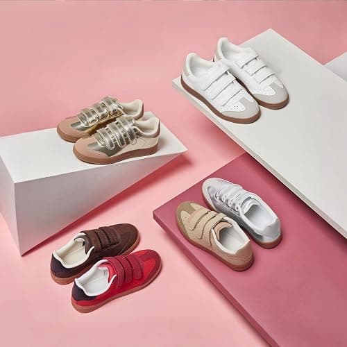 CYNLLIO Sneakers for Women Fashion Cute Tennis Shoes 2026 Leather Suede Non-Slip Walking Shoes Casual Lightweight Comfortable thumbnail 8