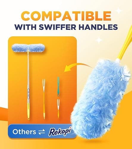 Heavy Duty Duster Refills for Swiffer Duster, 20 Count Duster Refills with 1 Handle, Multisurface 360° Dusters with 4X Microfibers, Unscented Disposable Dusters for Cleaning thumbnail 5