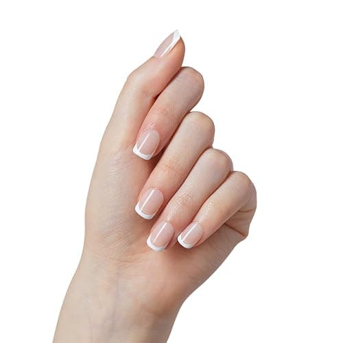 KISS imPRESS No Glue Mani Press On Nails, French, 'Model', White, Short Size, Squoval Shape, Includes 30 Nails, Prep Pad, Instructions Sheet, 1 Manicure Stick, 1 Mini File thumbnail 5