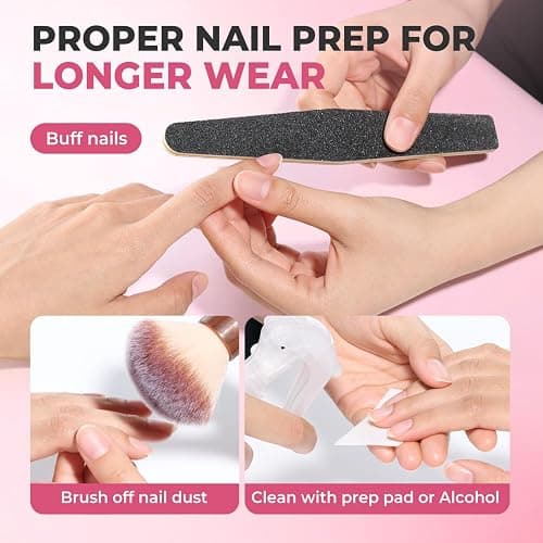 UNA GELLA 5 Pack 5g Solid Nail Glue, Air-Dry Strong Nail Glue for Press Ons | No U V/LED Lamp Needed Quick Drying Glue Gel for False Nails with Precise Gap-Filling Control thumbnail 4