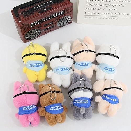 Outofgas SKZ Wolf Chan Pilot Plush Toy 3RD Fan Meeting Dolls with Pilot Sunglasses SKZ00 Stuffed Animal with Beanie Eyes 12 CM (Wolf Chan) thumbnail 5