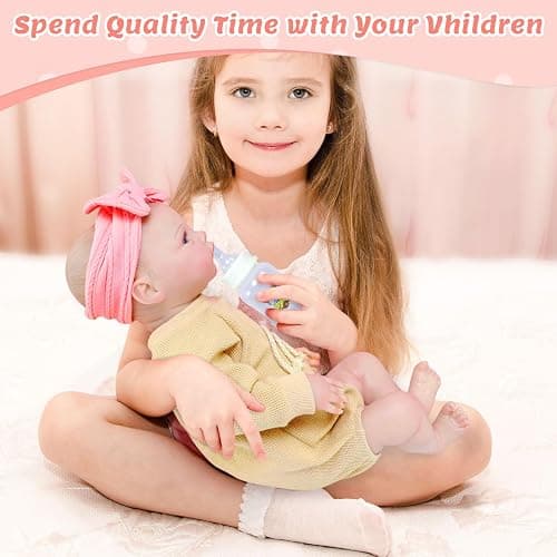 ECORELF Reborn Dolls Set with Gift Box for Kids Age 3+ | 20 Inch Silicone Lifelike Baby Dolls, Soft Realistic Girl Doll and Accessories Suitable Companionship and Collecting thumbnail 6