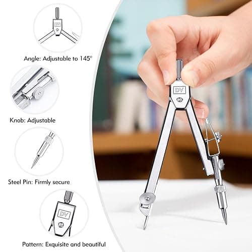 3 Pcs Plastic 12 Inch Ruler, Clear Protractor and Compasses Set for Student Geometry, Durable Transparent Drawing Measuring Rulers for School Office thumbnail 4