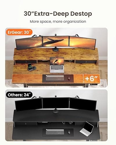 ErGear Electric Standing Desk with 4 Drawers thumbnail 5