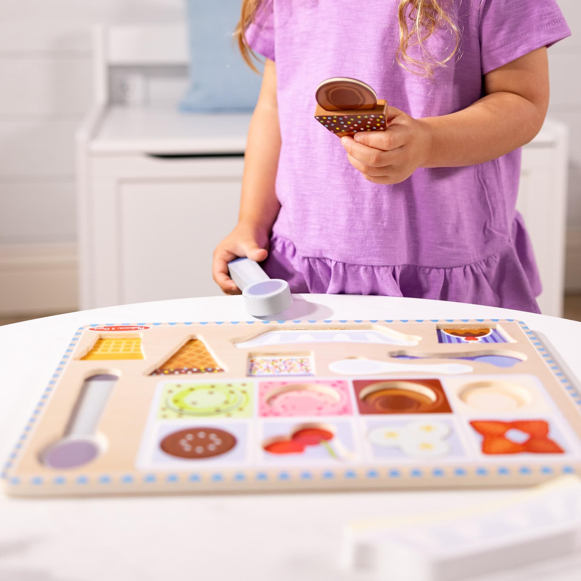 Melissa & Doug - Wooden Ice Cream Magnetic Puzzle Play thumbnail 7