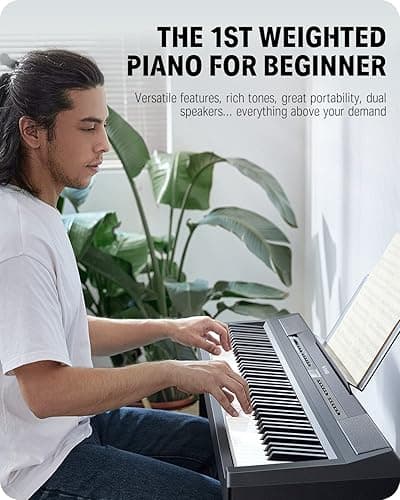 Donner DEP-20 Beginner Digital Piano 88 Key Full Size Weighted Keyboard, Portable Electric Piano with Furniture Stand, 3-Pedal Unit thumbnail 2