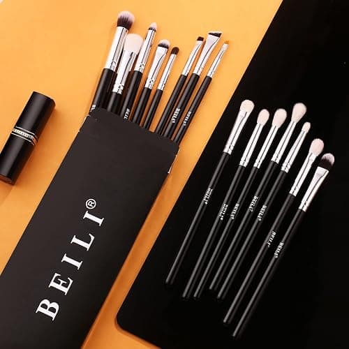 BEILI Eye Makeup Brushes 15pcs Eyeshadow Brushes Soft Synthetic-Natural Hair Eye Shadows Blending Concealers Eyebrow Eyeliner Professional Make Up Brushes Set thumbnail 3