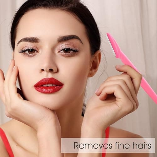 FEPITO 12 Pcs Eyebrow Razors Eyebrow Trimmer Facial Hair Remover for Women and Men(4 colors) thumbnail 5