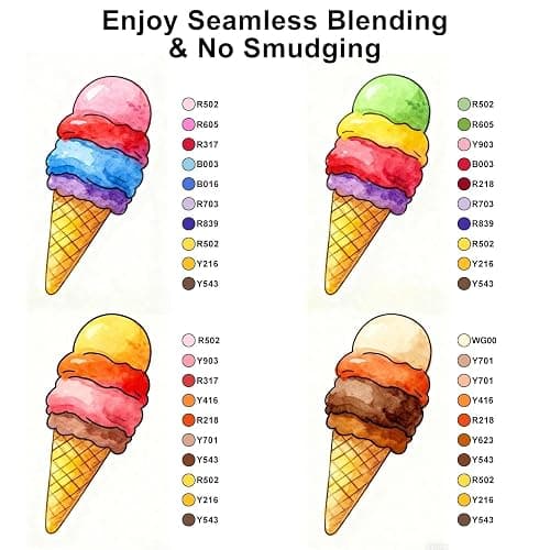 Soucolor 51 Colors Alcohol Markers Brush Tip, Dual Tip Brush & Chisel Alcohol-Based Art Markers, 50 Colors+1 Blender Drawing Coloring Art Supplies for Kids Artists Adults Teen Girl Gifts Trendy Stuff thumbnail 5