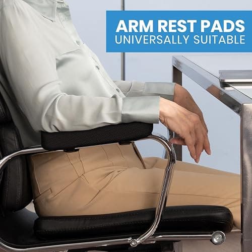 Everlasting Comfort Office Chair & Wheelchair Arm Pads - Cooling Memory Foam Arm Rest Cover for Desk, Gaming Chair, Wheelchair Armrest Pads thumbnail 9
