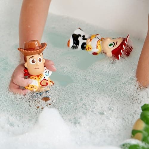 Disney Store Official Toy Story Bath Toys Set - Includes 5 Detailed Toys with a Straining Storage Bucket - Bath Time Fun & Water Play Set for Kids thumbnail 3