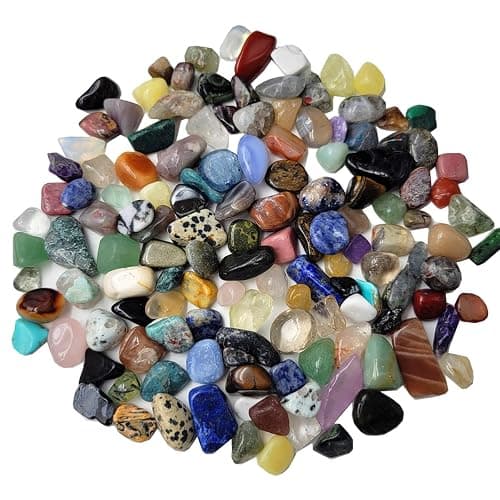 60Kinds+ Gemstones and Crystals Set,Bulk Tumbled Chips Crystals for Jewelry Making,Crushed Stones Rocks and Minerals Science Kit (0.55lb(60-65types)) thumbnail 4
