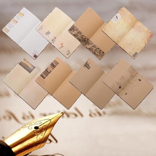 212 Pcs DIY Vintage Journal Set for Women Gifts Scrapbook Diary Supplies including Aesthetic Bullet Journals, Scrapbook Paper, Washi Stickers, Tape, Dot Stickers thumbnail 5