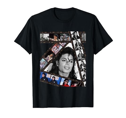 The King of Pop Michael Jackson MJ-002 Black Cotton 100% T-Shirt, Unisex-Adults, Small, Short Sleeve - Image 1