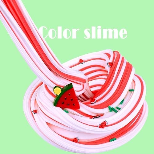 Red Watermelon Butter Slime for Kids, Funny Two-Toned Cake Butter Slimes, Super Soft Sludge Toy, DIY Slime Party Favors for Girls Boys, Stress Relieve Toy (200ML) thumbnail 3