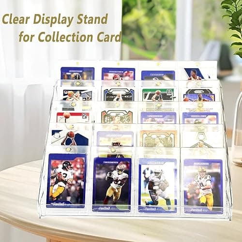 Sticker Display Stand, 7-Tier Acrylic Card Display Risers for Vendors | Clear Acrylic Sticker Holder Rack for Craft Shows, Markets, Greeting Cards, Postcards, Cookies and Collectibles thumbnail 7