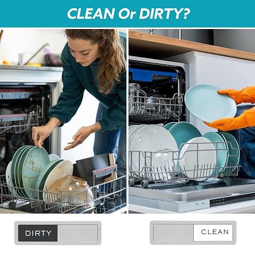 Rimaaiae Dishwasher Magnet Clean Dirty Sign, Strong Magnet Non-Scratch Clean Dirty Magnet for Dishwasher, Easy to Read & Slide thumbnail 3