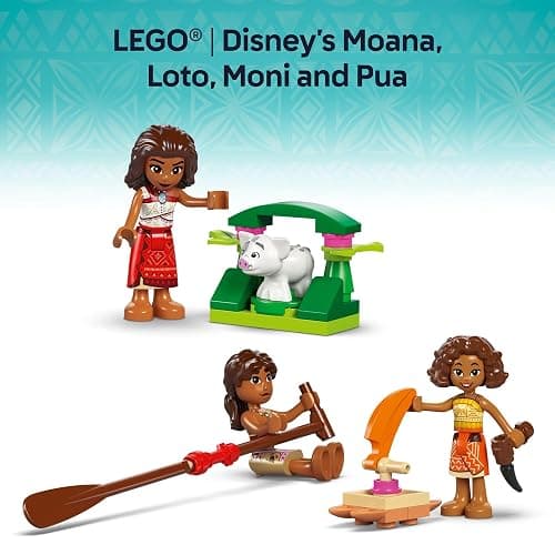LEGO Disney Moana's Adventure Canoe Building Toy Set - Pretend Play Toy Boat for Kids, Girls & Boys, Ages 6+ - Disney Gift Idea for Fans of Moana - 43270 thumbnail 6