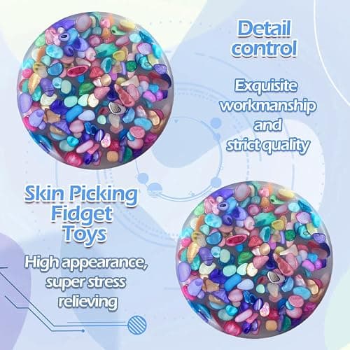 1pcs Non-Sticky Skin Picking Fidget Toys, Silicone Picking Sensory Pick Fidget Pad, Skin Picking Pocket Pads to Pick Dig and Peel Great for Dermatillomania ADHD, and OCD thumbnail 2