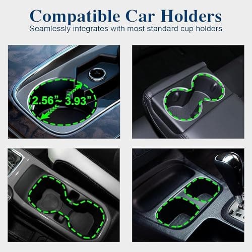 Automatic Car Cup Holder Expander, Large Water Bottles Holder for Yeti, Hydro Flask, Nalgene, Stanley, Owala 24/32/45/50 oz Travel Tumbler & Mug, Adjustable Car Cup Insert Accessories (CH03, 1PACK) thumbnail 7