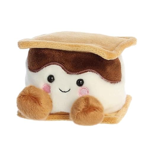 Aurora® Adorable Palm Pals™ Toastee S'More™ Stuffed Animal - Fun Collectible Plush for Kids and Adult Collectors - Perfect for Decorating Rooms and Birthday Gifts - Brown 4.5 Inches thumbnail 6