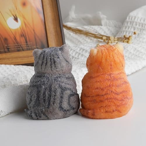 Cute Cat Taba Squishy Kit - Silicone Fat Kitty Fidget Toys for Kids (Orange) thumbnail 6