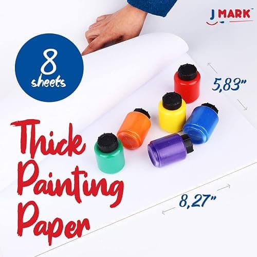 SOFIA,VIOLETA-J MARK 38-Piece Toddler Paint Set, Includes Washable Tempera Paint, Art Smock, Painting Paper, Brushes, Tools thumbnail 5