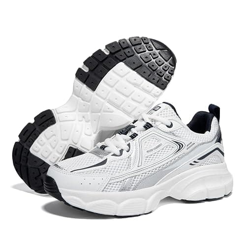 BAASPLOA Women's Chunky Fashion Sneakers Casual Sports Shoes Mesh Breathable Athletic Gym Workout Tennis Shoe Platform Thick Walking Shoes thumbnail 6