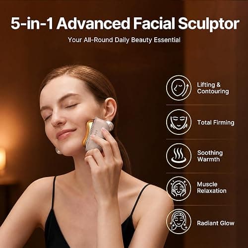 ZDEER GS5 Electric Heated Gua Sha Tool, Red Light Face Massager, Pink | Brass Facial Massager with Vibration, Beauty Device for Face & Neck, Skin Firming Device for Facial Sculpting, Gift for Women thumbnail 5
