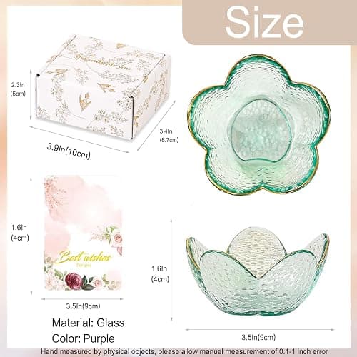 Binoster Friendship Gifts For Women Jewelry Dish Glass Ring Dish Jewelry Tray Cute Vanity Organizer Room Decor Jewellery Tray Trinket Dish Cute Bedroom Decor Christmas House Warming Gifts for women thumbnail 3