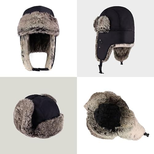 CHOK.LIDS Waterproof Winter Trappers Unisex Premium Strength Ushanka Ear Flap Chin Strap Cold Weather Outdoor thumbnail 2