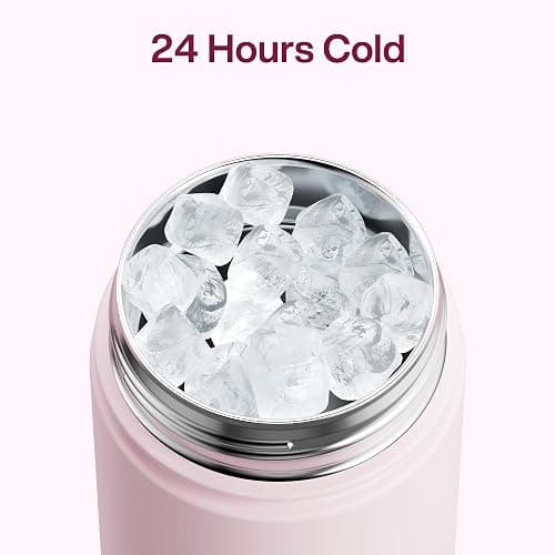 ENCOOL Insulated Water Bottle with Straw Stainless Steel Water Bottle, Leak-Proof, BPA-Free, Double Wall Vacuum Keeps Cold for 24 Hours for Sports, Travel, School (26 oz, Cotton Candy) thumbnail 5