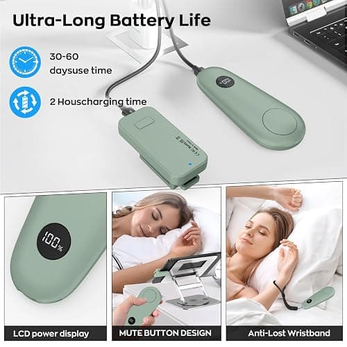 GEKVIVE RF Remote Control Page Turner for Kindle Paperwhite Scribe Accessories, Page Turner Clicker for iPad Tablets Reading Novels Taking, Phone Camera Video Record Triggers Remote, Agave Green thumbnail 4