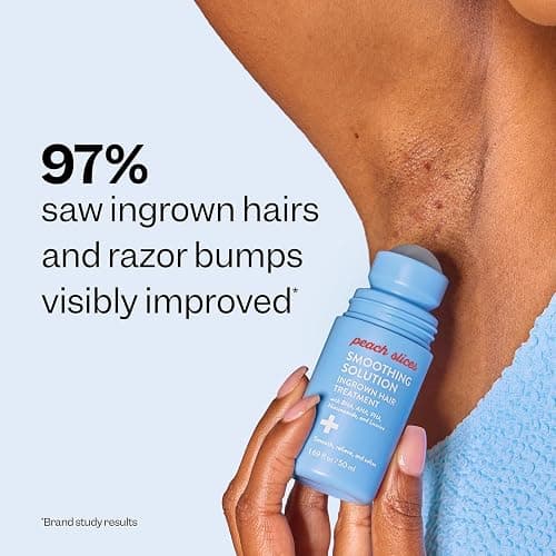 Peach Slices - Smoothing Solution Ingrown Hair Treatment (1.69 oz) - Smooth, Relieve, Soften Skin - 360 Roller - BHA, AHA, PHA, Niacinamide, Licorice - Vegan & Cruelty Free - Korean Skin Care & Beauty thumbnail 5