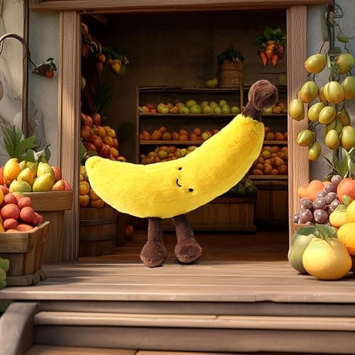 RECUR Banana Stuffed Animals Toy,Soft Fruit Banana Plush,12 Inches, Adorable Gift for All Ages thumbnail 2