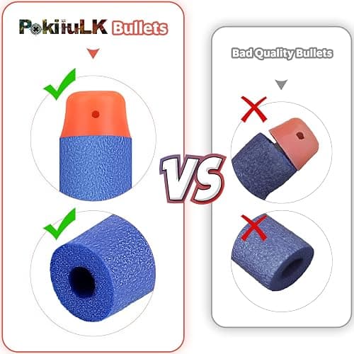 Pokiiulk Refill Darts Bullets Compatible with Nerf Guns N-Strike Elite Series, 300PCS Refill Darts Premium Foam Bullets Pack with Portable Storage Bucket thumbnail 7