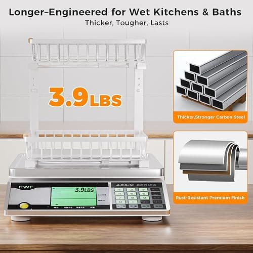 ENRUNEST Under Sink Organizer,2 Pack Under Kitchen Sink Organizer,2 Tier Sliding-Out,5 Level Height Adjustable,Thickened Carbon Steel,Anti-rust Treatment,For Kitchen Bathroom White thumbnail 8