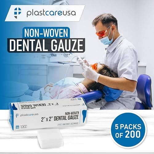 1000 Count 2x2 Gauze Pads - Soft 4-Ply Non Woven Sponges - Non Sterile Dental & Esthetic Wipes - All Purpose Medical Gauze Squares for First Aid, Surgical, Wound Dressing (5 Packs of 200) thumbnail 6