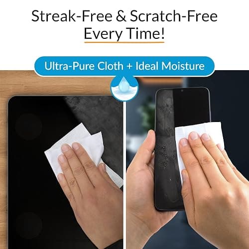 Screen Cleaner Wipes by iCloth – Individually Wrapped – Travel Size – Streak-Free (24 Large Wipes) thumbnail 4